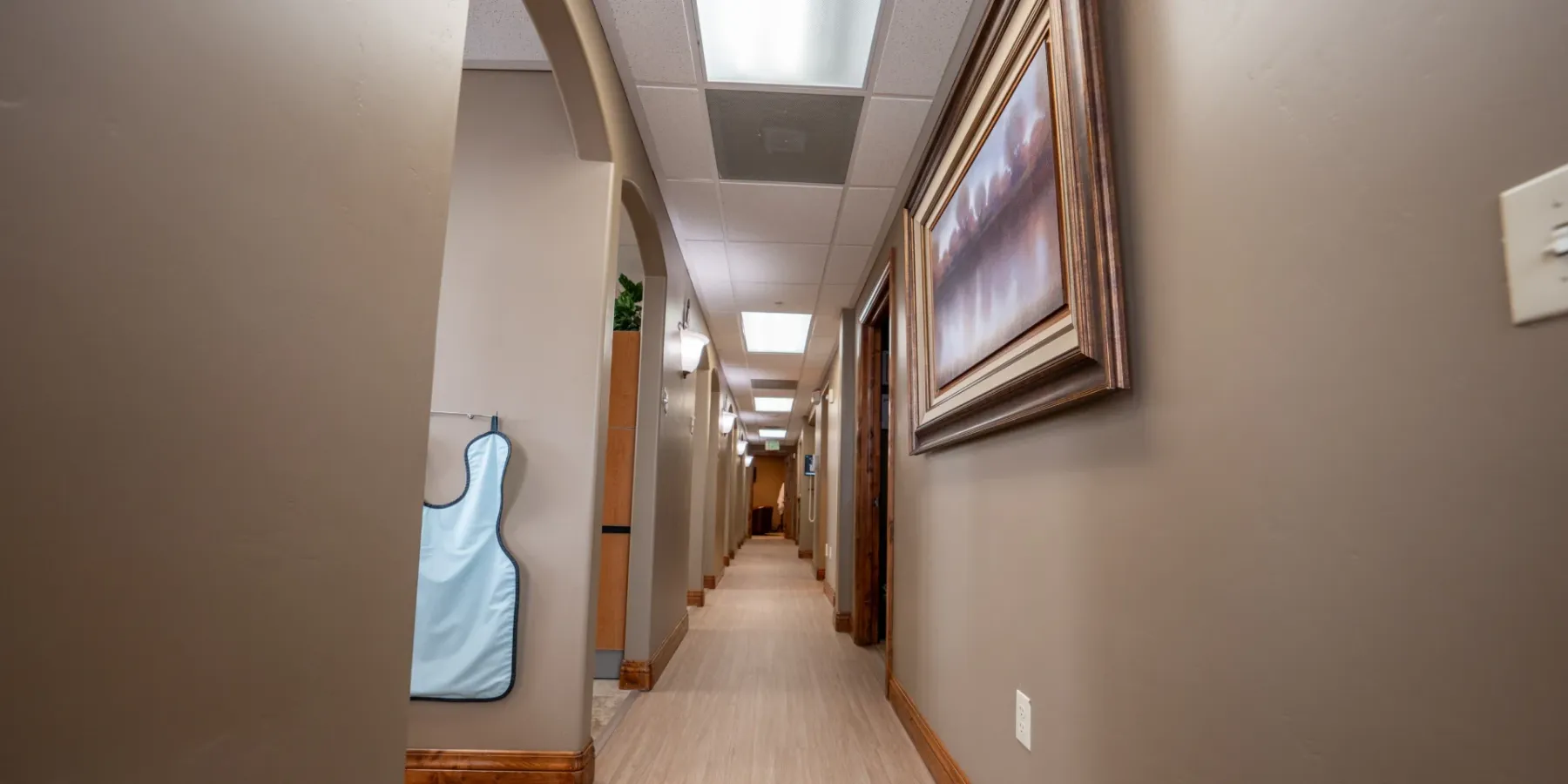 Hallway leading to the Redwood treatment rooms | Complete Smiles-Cottonwood Heights-Mountain View-Redwood-Utah
